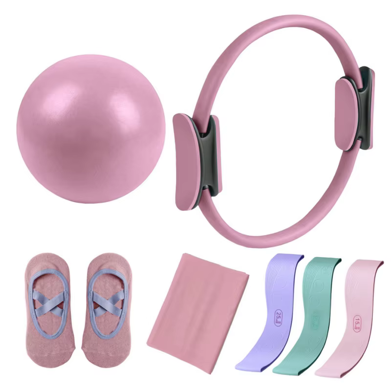 Ensemble de 7 pièces pour Pilates à domicile, équipement de fitness portable avec sangles pour le re