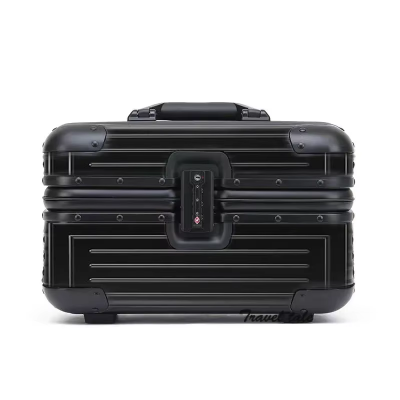 Valise à roulettes Vescovo en aluminium de 12 à 15 pouces, petite valise rigide pour cabine, étui à 