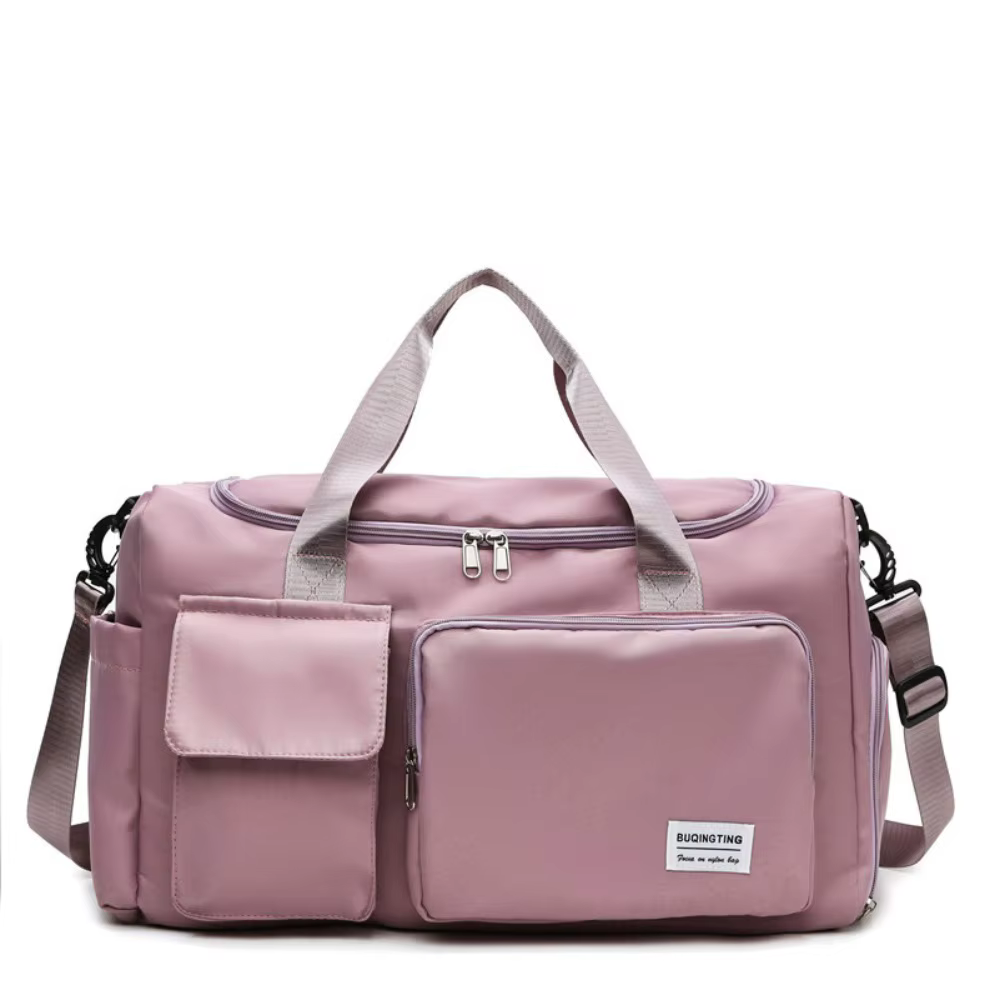 Sac de voyage Oxford pliable en nylon robuste, sac de sport multifonctionnel avec compartiment à cha
