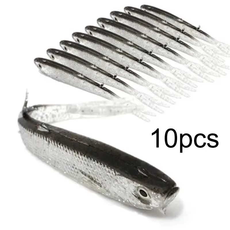 Appât souple poisson Swimbait queue de fourche avec crochet et sans crochets leurre de pêche appât a