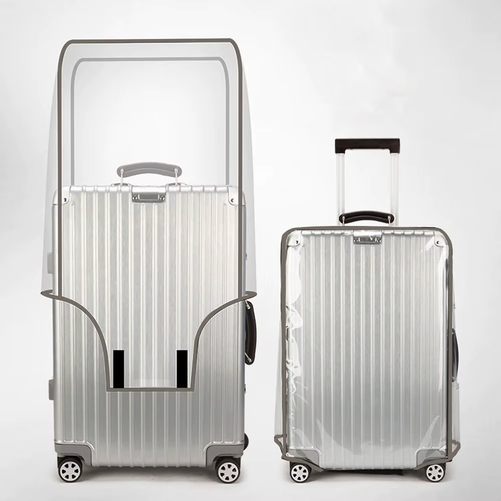 Housse de protection transparente pour bagages de voyage, imperméable, anti-poussière, pour valise d