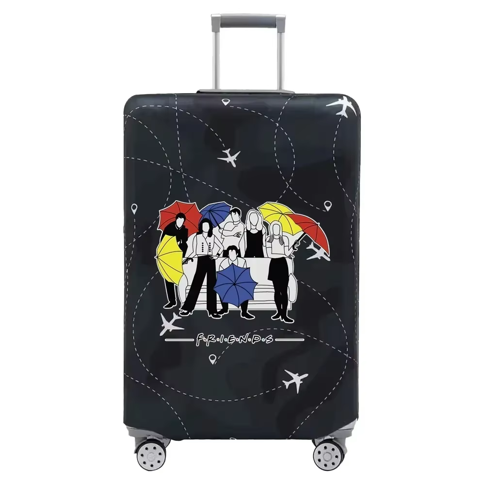 Housses de bagages de voyage imprimées Friends Pattern Series, housse de protection, housses anti-po