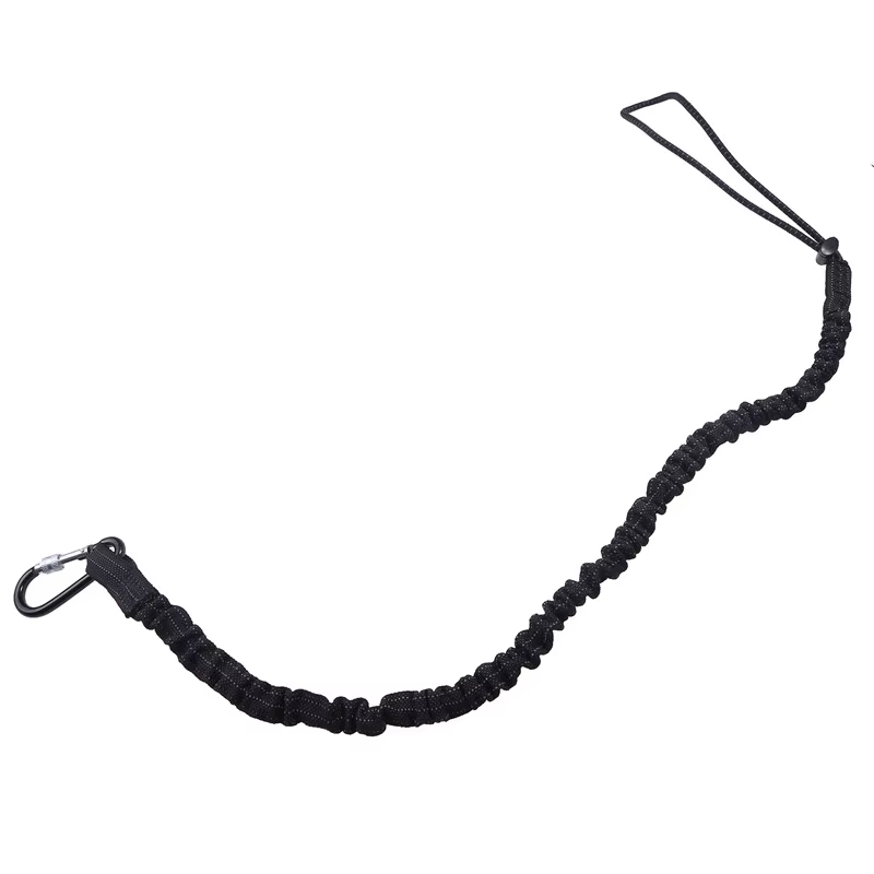 Lanière d'outil de attache élastique de sécurité avec mousqueton crochet travail d'escalade corde de