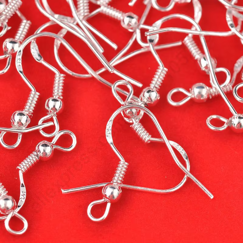 Expédition rapide, vente en gros, lot de 400 crochets pour boucles d'oreilles en argent sterling 925