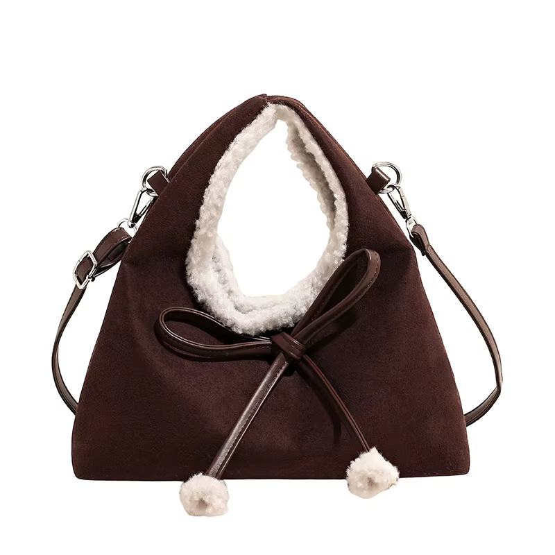 2025 hiver nouvelle tendance fourre-tout décontracté Faux daim arc léopard fermeture éclair sacs à b
