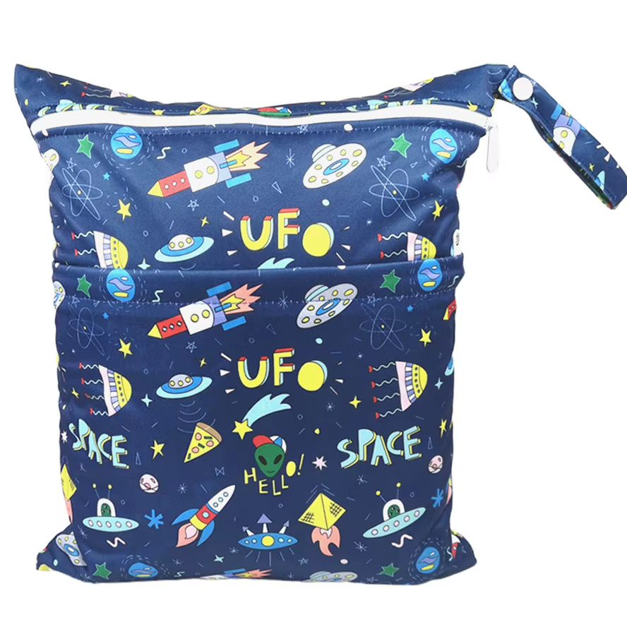 [Sigzagor] sac sec et humide avec deux fermetures éclair pour couches de bébé couches imperméables r