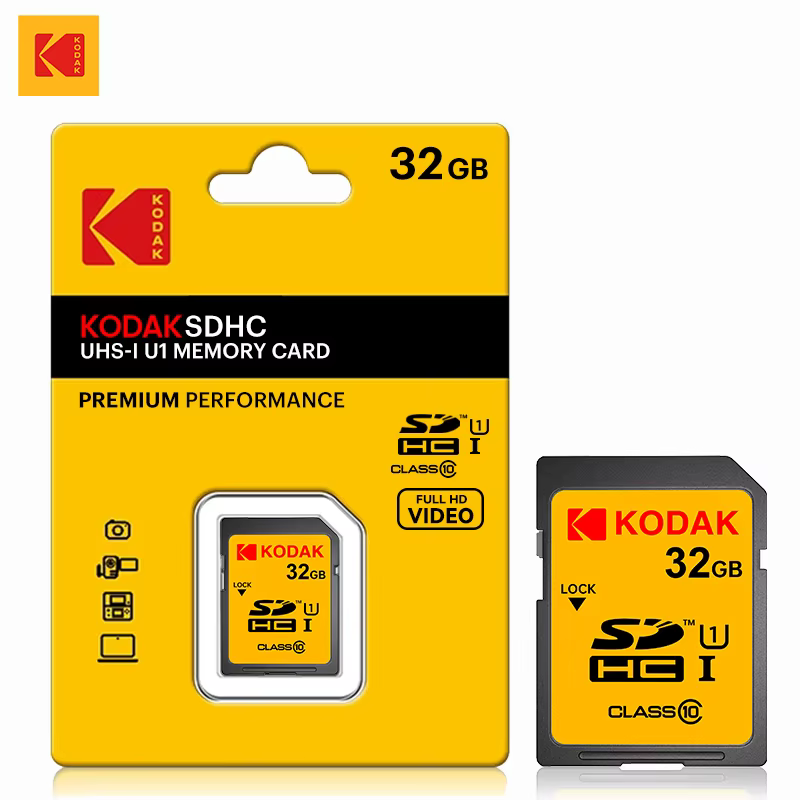 KODAK 100% Original 64GB 128GB carte SD cartes mémoire Class10 256GB U1 HD carte SD carte mémoire SD
