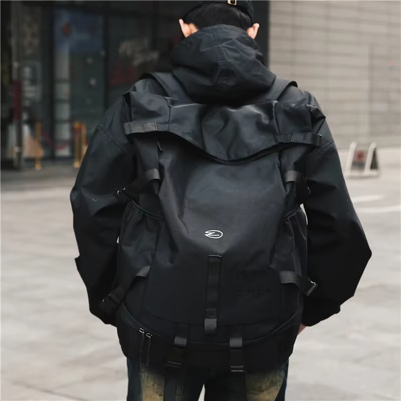 Sac à dos High Street pour hommes et femmes, Streetwear, Sacs de loisirs, Sacs à dos de grande capac