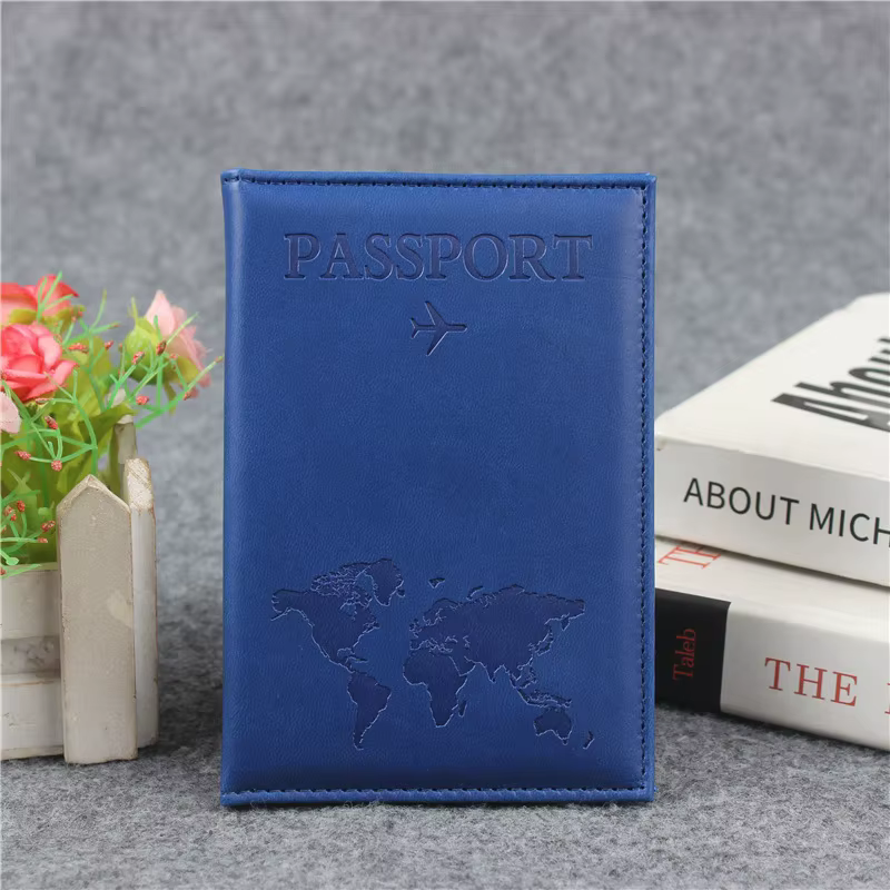 Couverture de passeport en cuir PU pour hommes et femmes, organisateur, porte-carte de protection, c