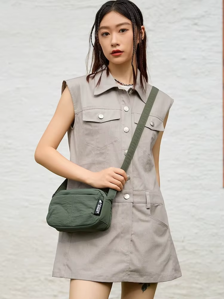 EPOL mode voyage sacs à bandoulière 2025 femme homme unisexe petit sac carré en Nylon imperméable Ou