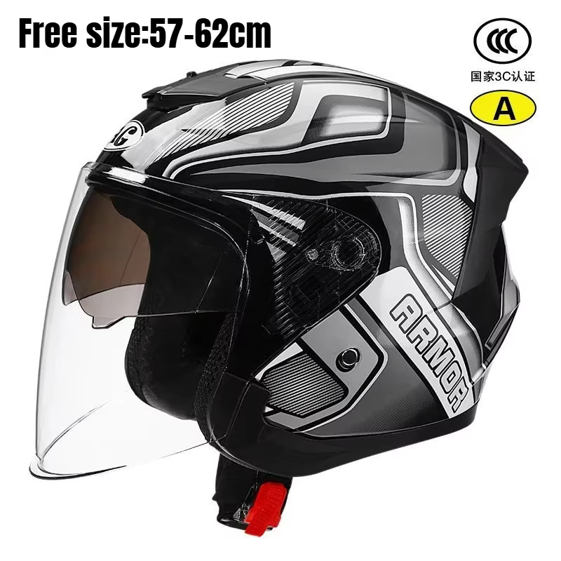Casque de moto pour hommes et femmes casque 3/4 demi-casque de Moto Cascos Para Moto Casco Moto Ш Iy