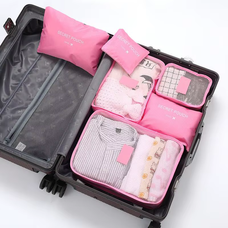 Nouvel ensemble de 6 sacs de rangement pour vêtements de voyage - Organiseurs de bagages portables a
