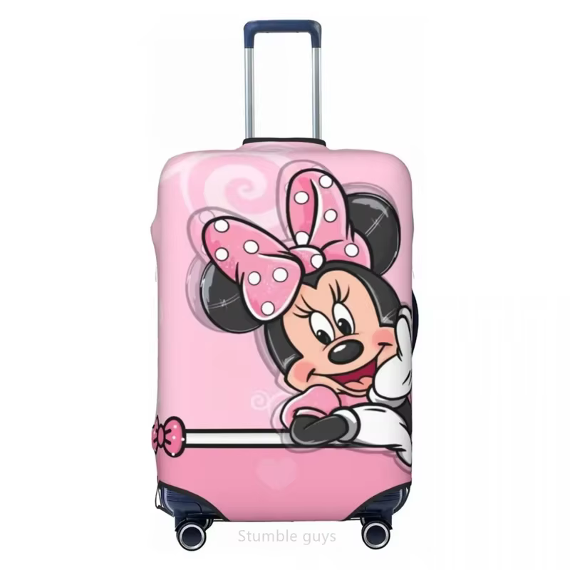Housse de valise élastique durable avec imprimé M-Minnies pour bagages de 18 à 32 pouces, lavable, a