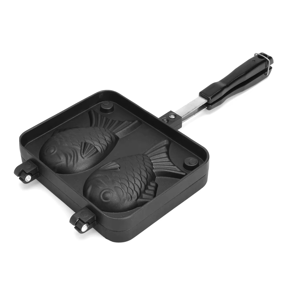 Moule à gaufres en forme de poisson japonais, moule à gâteau Taiyaki 2/4, moules à gâteaux, cuisson 