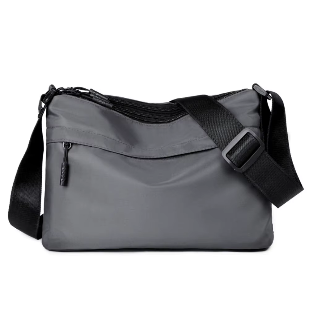 Sac à bandoulière carré tendance en dacron, grande capacité, sac messager imperméable pour homme
