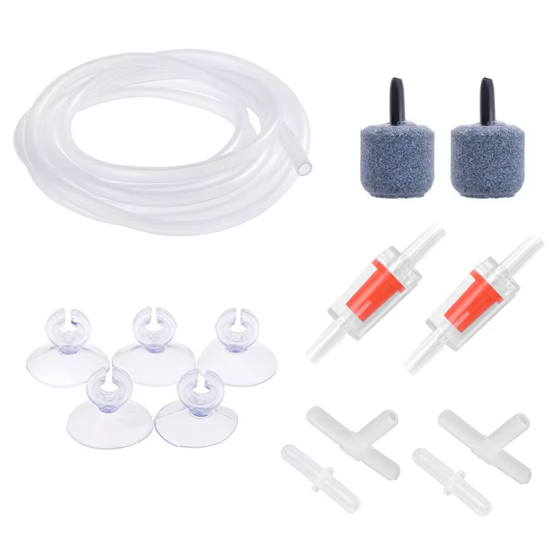 Kit d'accessoires de pompe à air d'aquarium avec aérateur à bulles de pierre à air, clapets anti-ret