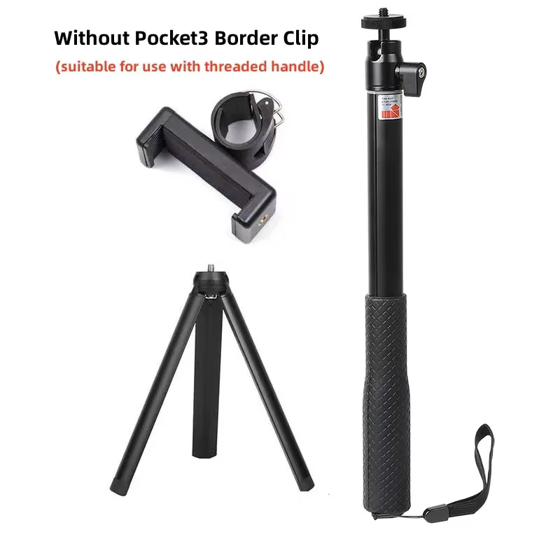 Support de cardan pour perche à Selfie, trépied, Clip de téléphone portable, support métallique pour