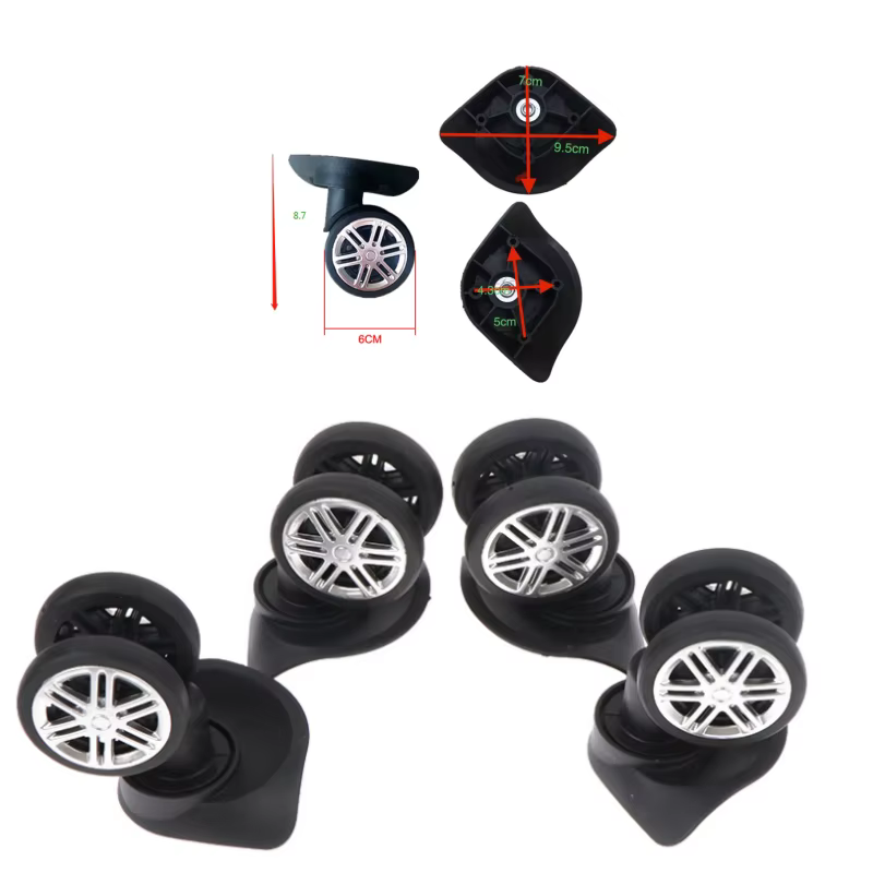 Roues de Valise Universelles Résistantes à 360 °, Outils de Roue de Chariot, Accessoires de Voyage,