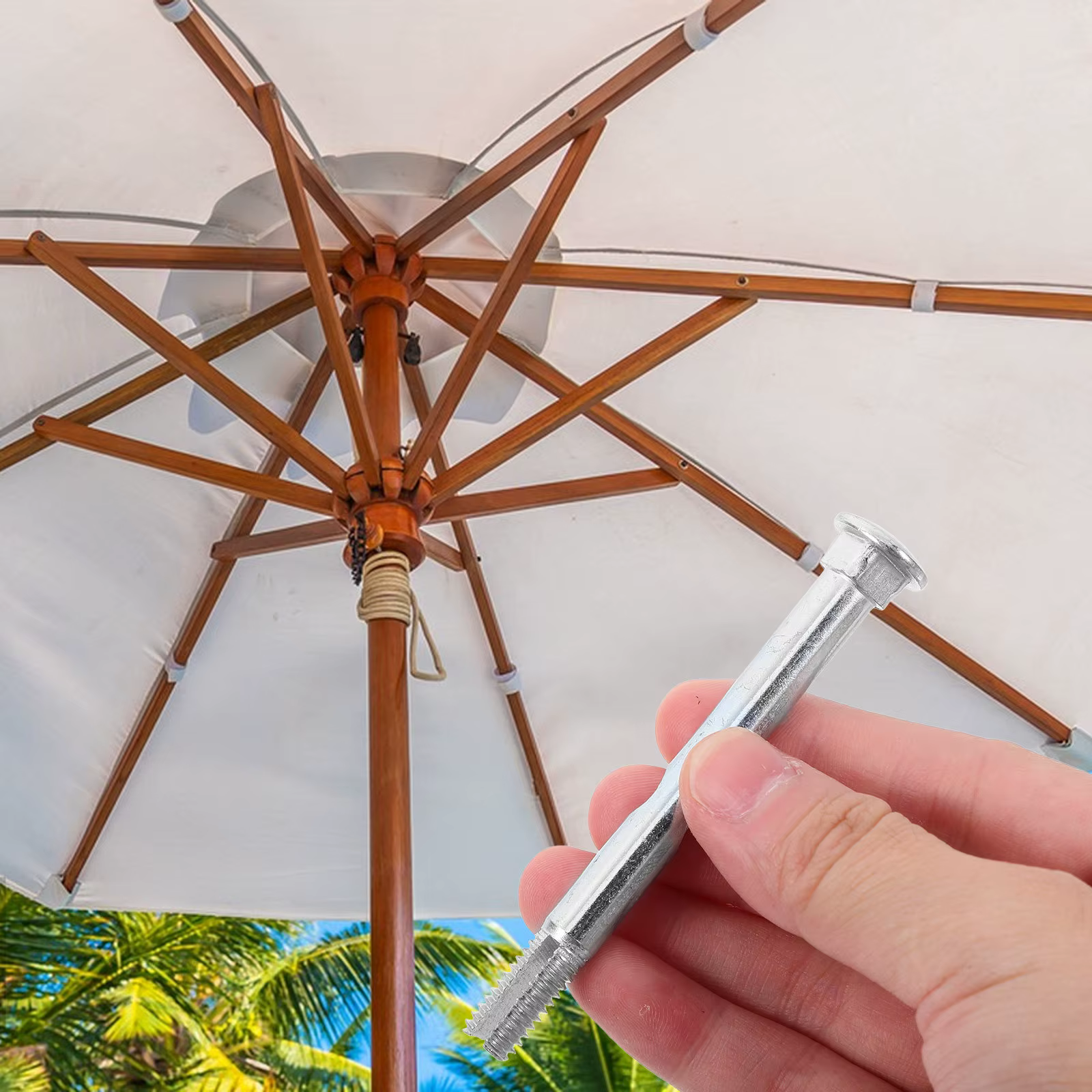 Accessoires pour parasol de patio, accessoires d'extérieur, poignée, tige, pièces de rechange en mét