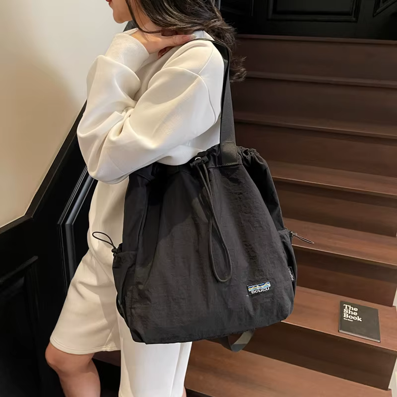 Sacs à dos multifonctionnels pour femmes, en Nylon, grande capacité, fourre-tout à bandoulière, seau