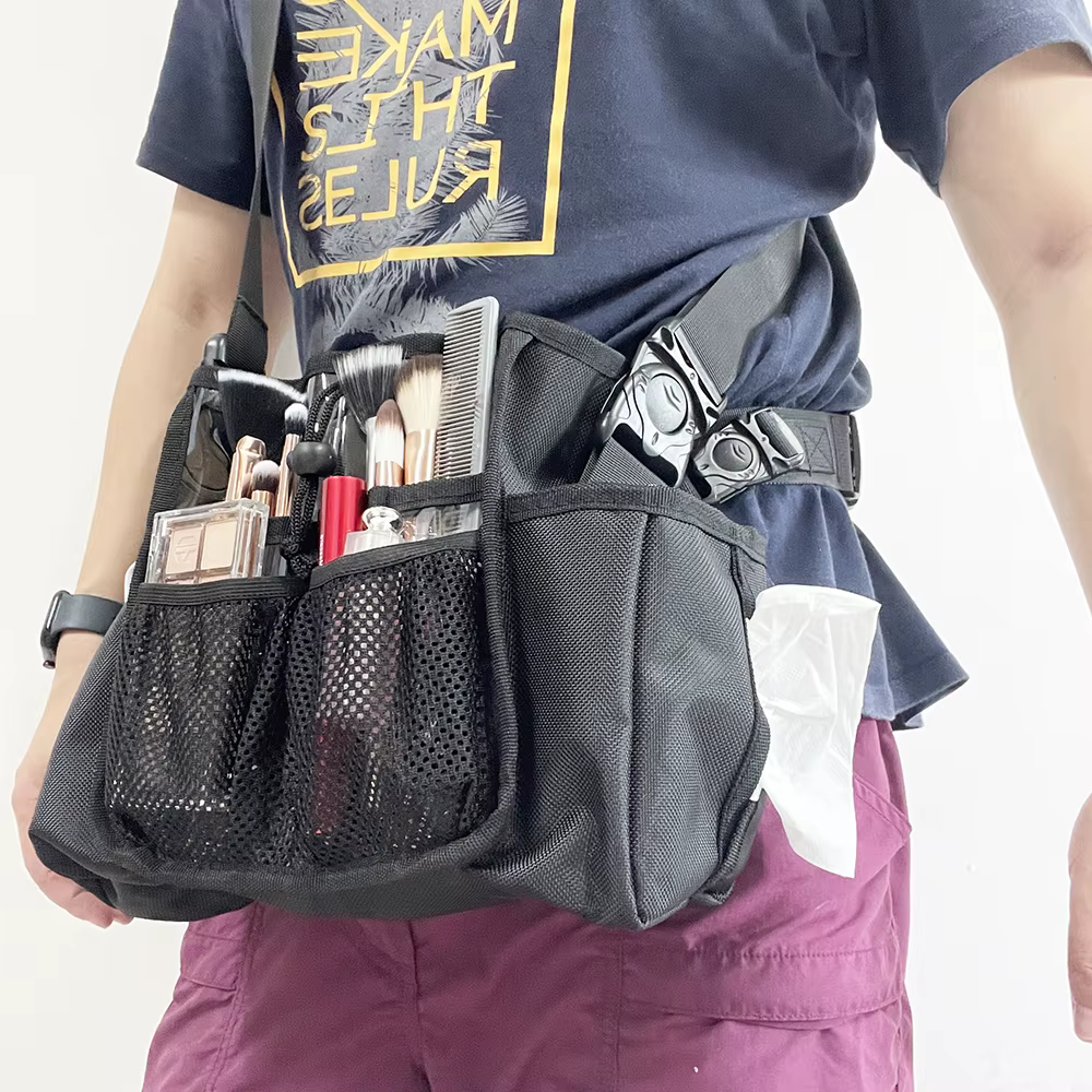 Sac banane transparent pour maqucroisement avec poignées, sangle initiée amovible