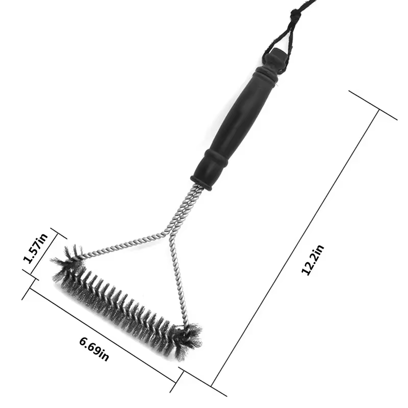 Brosse de nettoyage pour Barbecue, outil de nettoyage, accessoires de gril, poils en acier inoxydabl