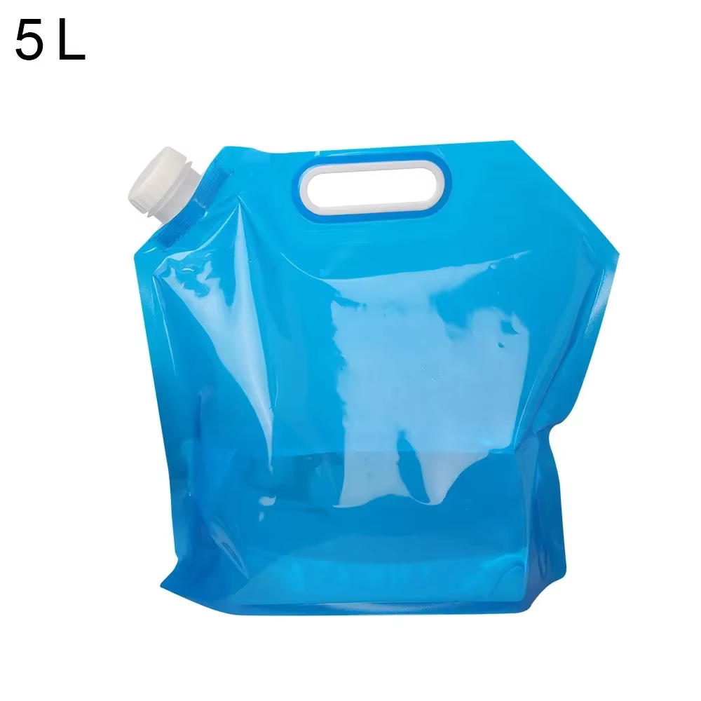 Sac d'eau de camping 5/10l, seau d'eau pliable portable, grand récipient d'eau, pochette pliable de 