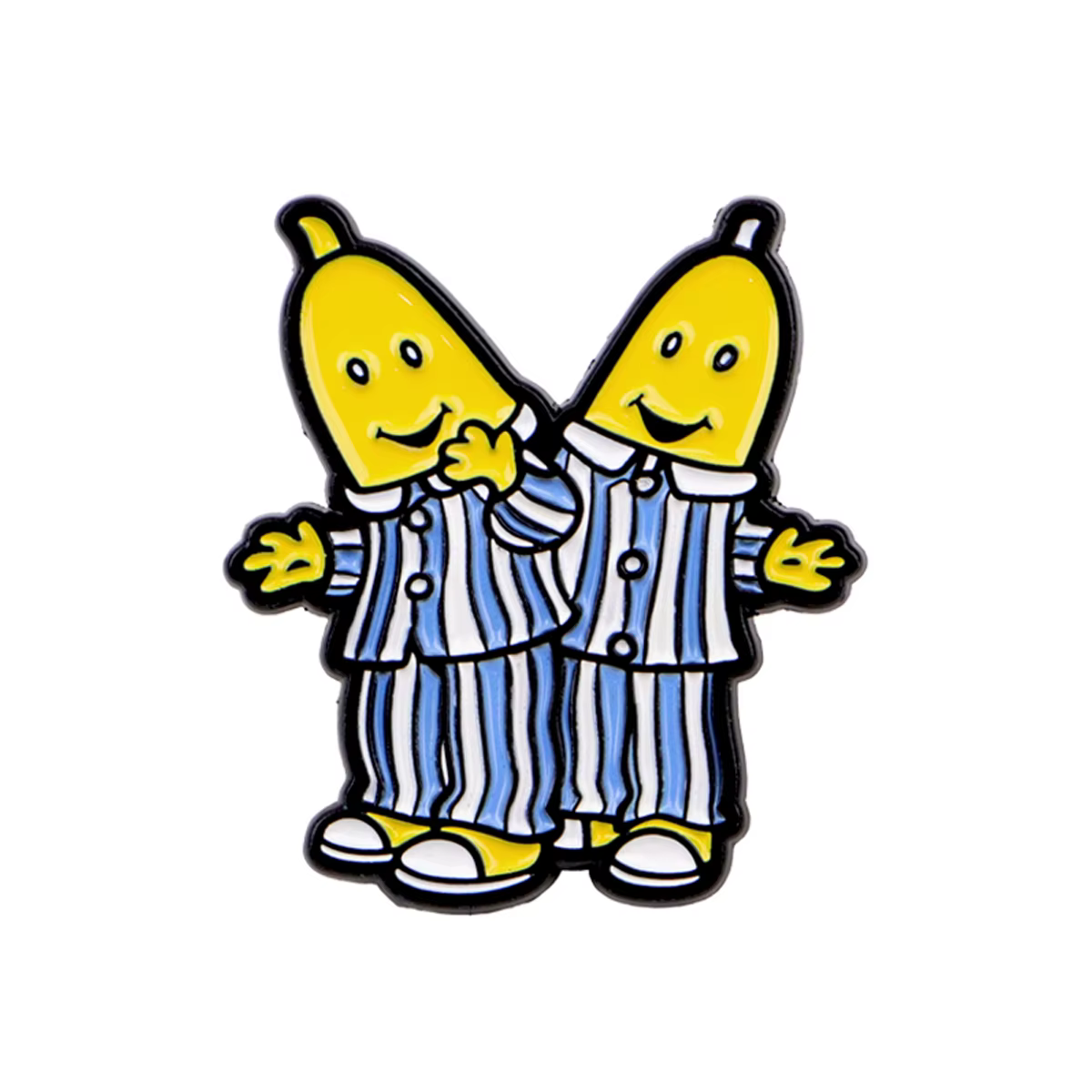 Broches en émail amusantes motif homme banane en pyjama, broche fruit de dessin animé, épinglette po