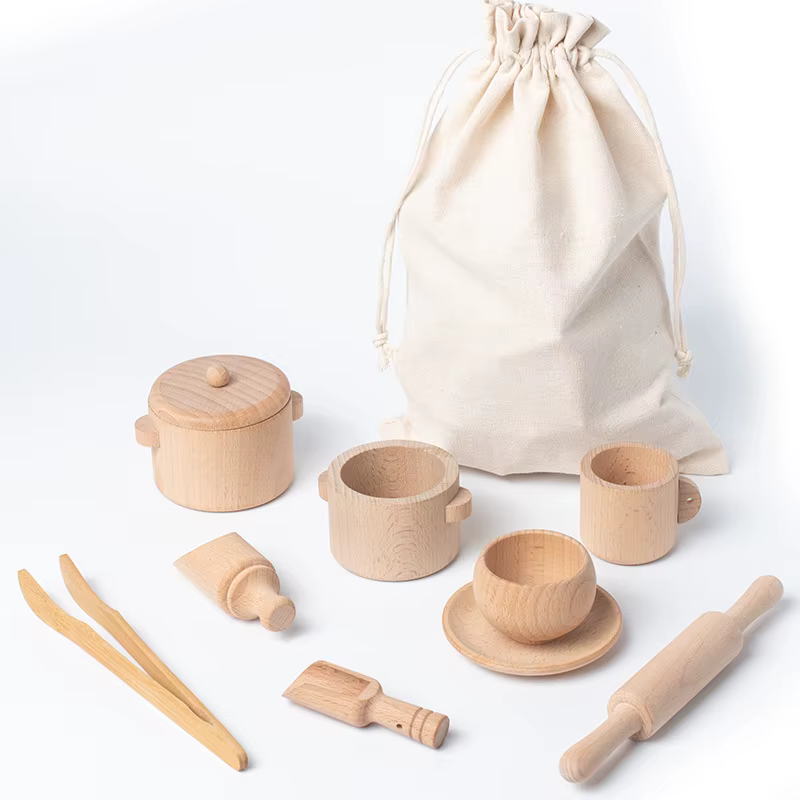 Montessori sensoriel éclairer Puzzle jouets ensemble simulé cuisine service à thé expérience familia