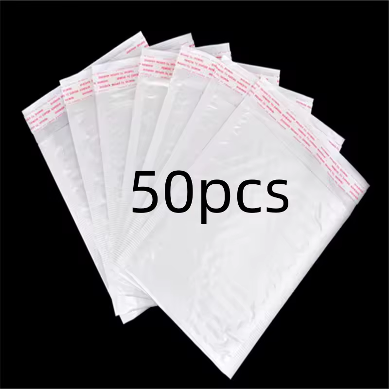 50 sacs à bulles en film perlé blanc, sacs à bulles auto-adhésifs imperméables, sacs d'emballage exp