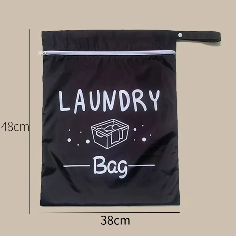 Sacs à linge de voyage avec fermeture éclair, sac à linge imperméable de voyage, sac à linge réutili