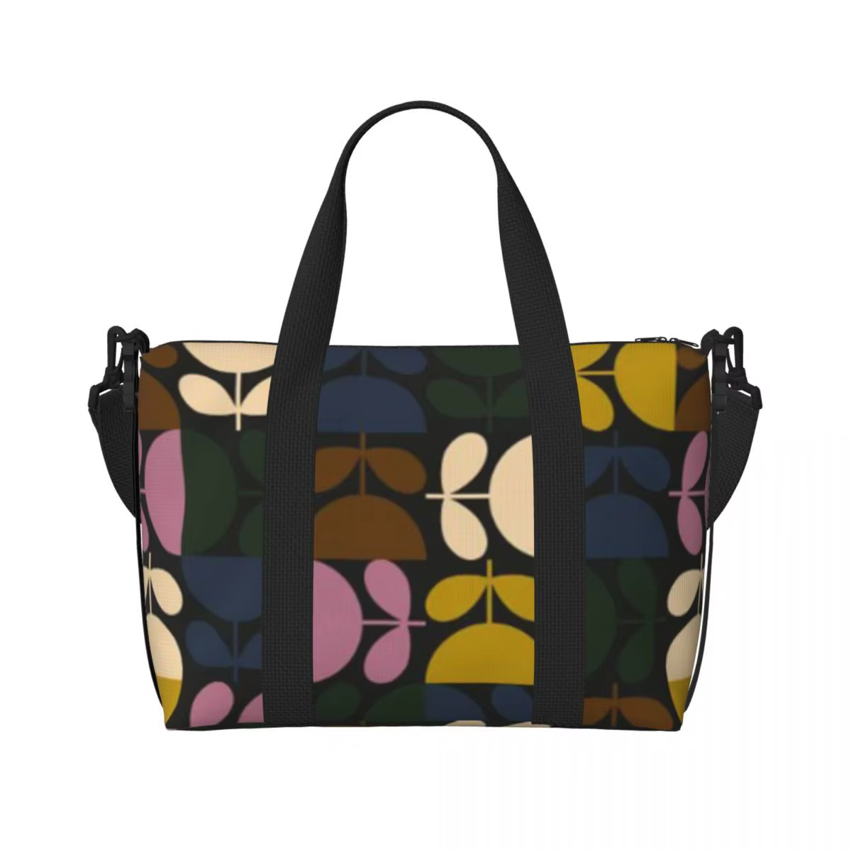 Orla Kiely-Sac fourre-tout géométrique multi-tiges pour femme, sac de voyage personnalisé, grande ca