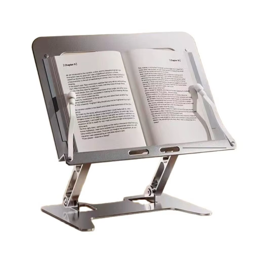 Support d'étagère de lecture à Angle réglable Portable, Support de livre pliable, plateau en métal a
