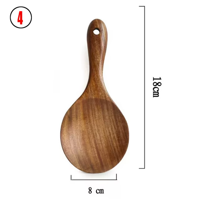 Ensembles de cuisine ustensiles de cuisine en bois cuillères en bois cuillères en bois ustensiles à 