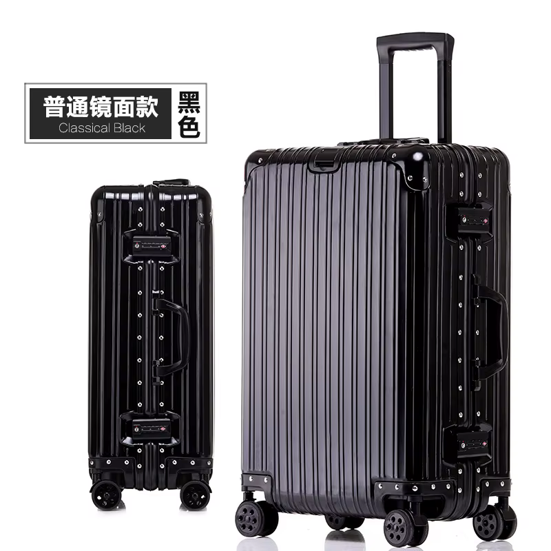 100% valise en aluminium bagage en métal 20 "22" 28 "30 pouces valise bagage de voyage bagage à main