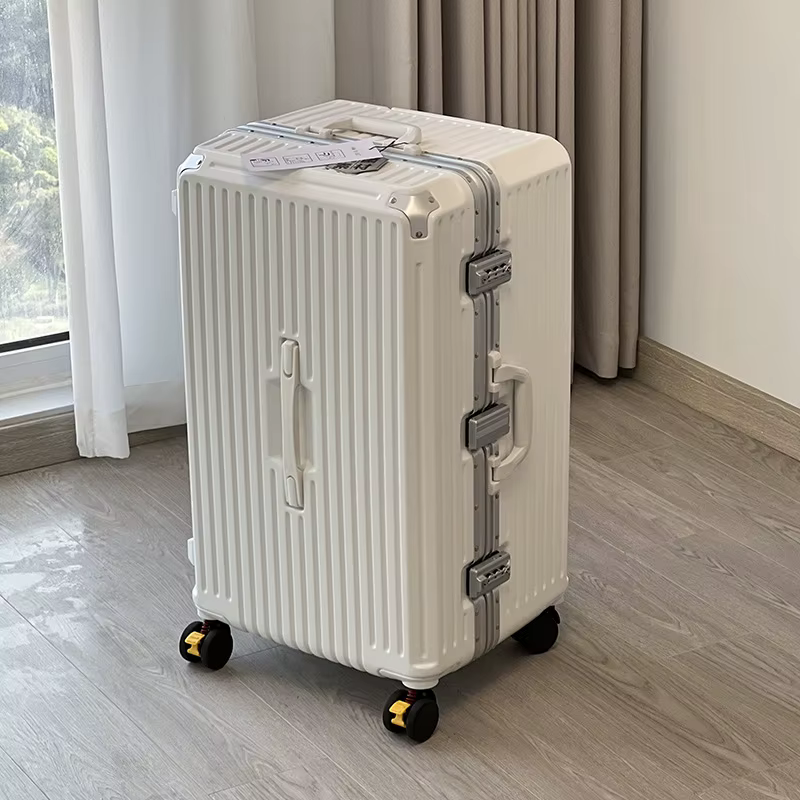 Valise de voyage grande capacité avec cadre en aluminium, valise à roulettes 24/28/30 pouces avec po