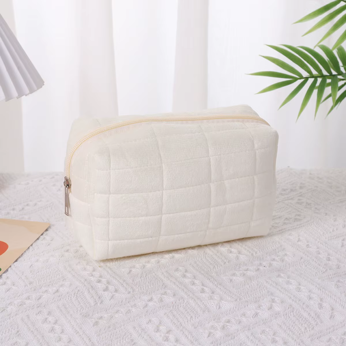 Sac à cosmétiques en daim, grand sac de rangement, voyage, voyage d'affaires, sac de rangement de po
