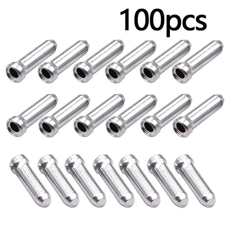 Embouts de câble de levier de frein de vélo, 100 pièces, ligne de frein en aluminium, dérailleur, em