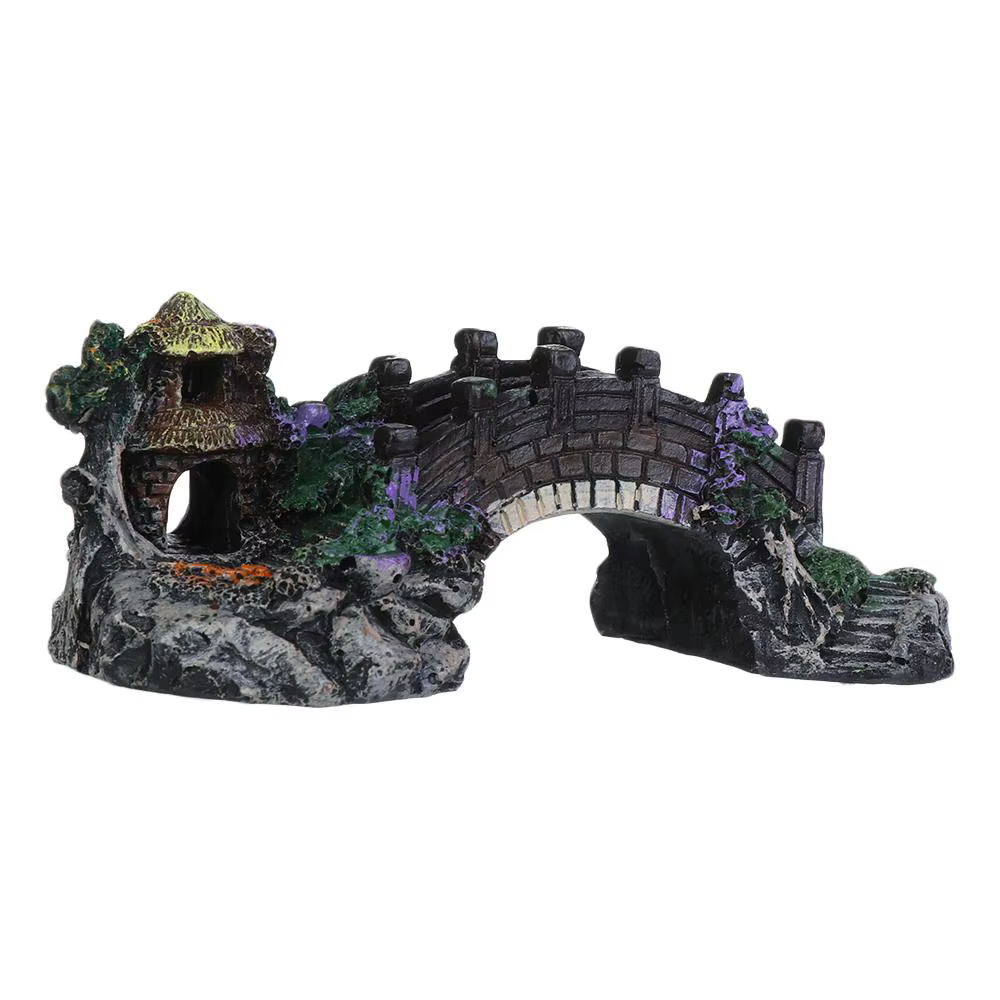 Ornements d'aquarium en résine de rocaille de pont Él, accessoires d'aquarium, arbre d'arbre, plante