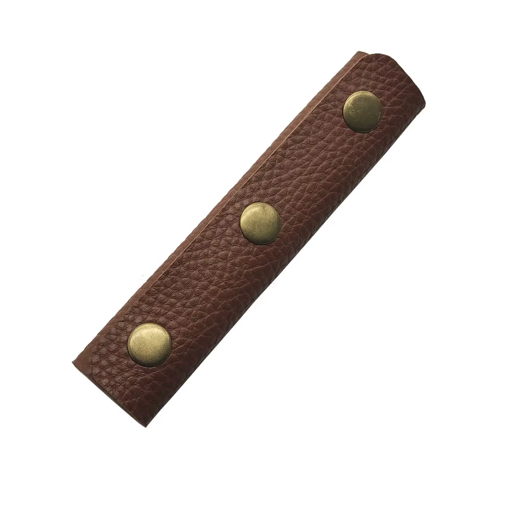 Poignée de valise en cuir PU, Design souple Anti-choc, housse de poignée en cuir, couleur unie, sang