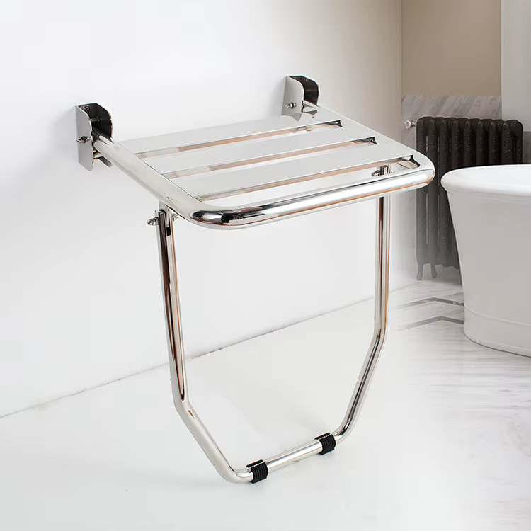 Accessoires de style salle de bain et cuisine Étagère de douche avec porte-serviettes pliable