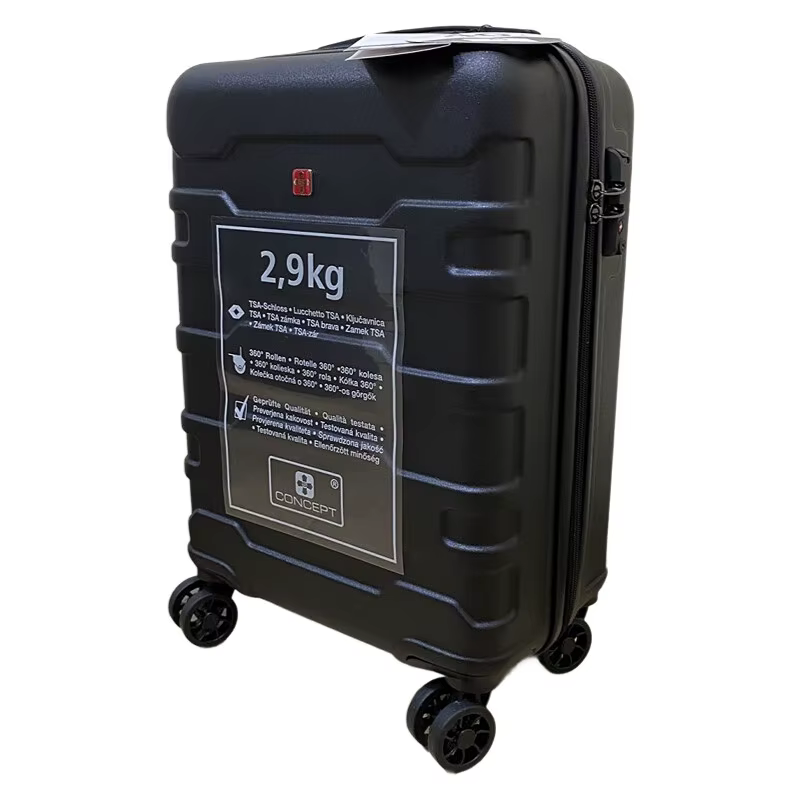 Bagage à main en polycarbonate, boîtier de chariot étanche ultra léger avec roues pivotantes silenci