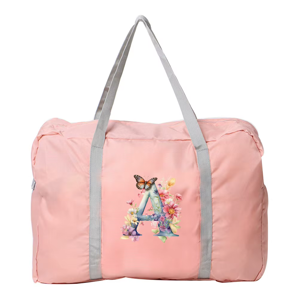 Sac de voyage pliable réutilisable grande taille à motif papillon imprimé, sac de rangement écologiq
