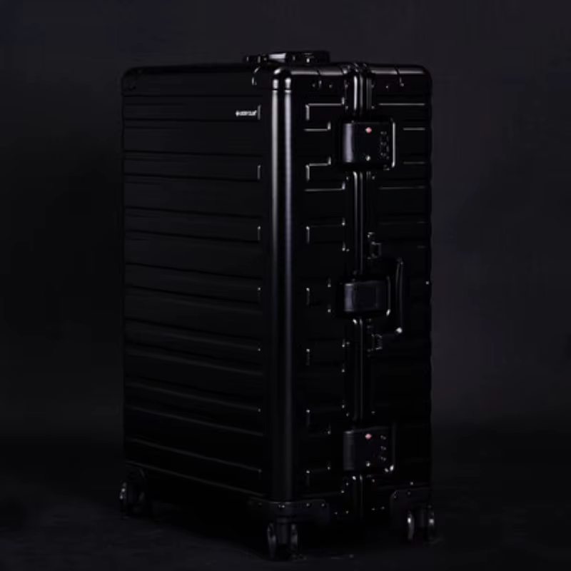 Valise à roulettes en alliage d'aluminium et de magnésium pour hommes et femmes, boîte de code de vo