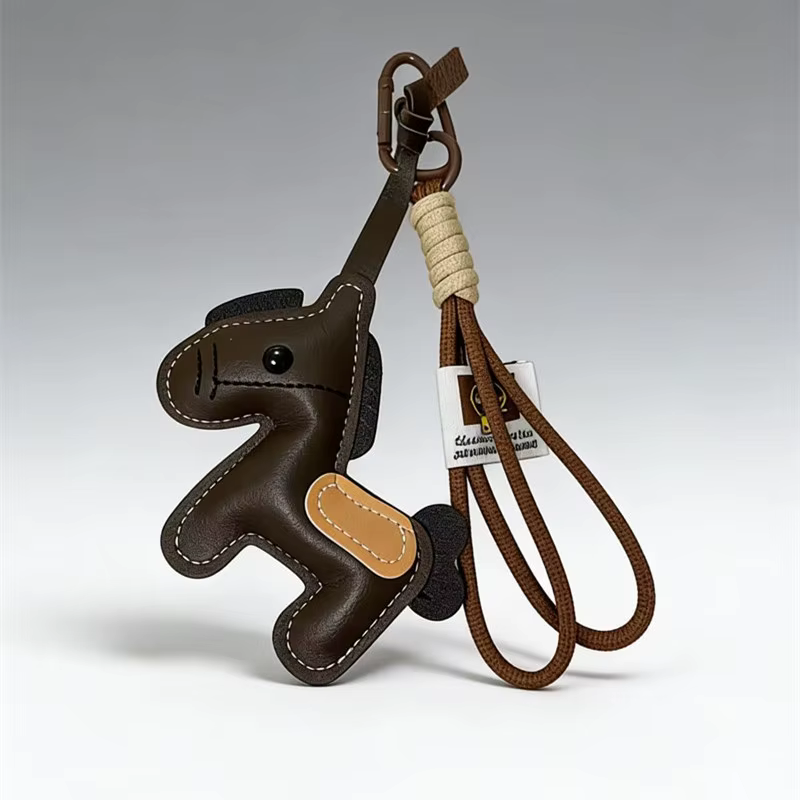 Pendentif de sac de cheval de Style Vintage en cuir PU, Design léger, corde suspendue de cheval, fix