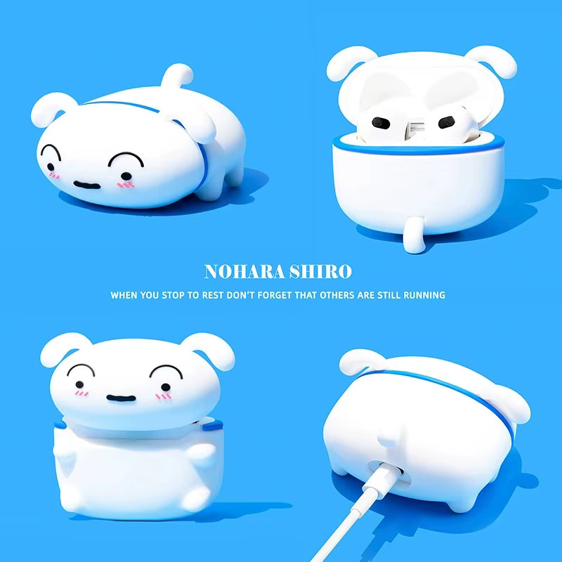 Pour Airpods 1 2 3 4 Pro Pro 2 Pro 3 Nohara Shiro Silicone étui pour écouteurs accessoires couvertur