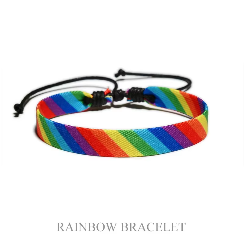 Ensemble de bracelets de fierté arc-en-ciel LGBT pour Couples, femmes lesbiennes, Bracelets assortis