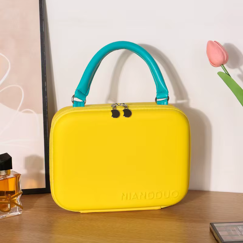 Sac à cosmétiques EVA Macaron, pochette de maquillage portable, organisateur étanche à fermeture écl