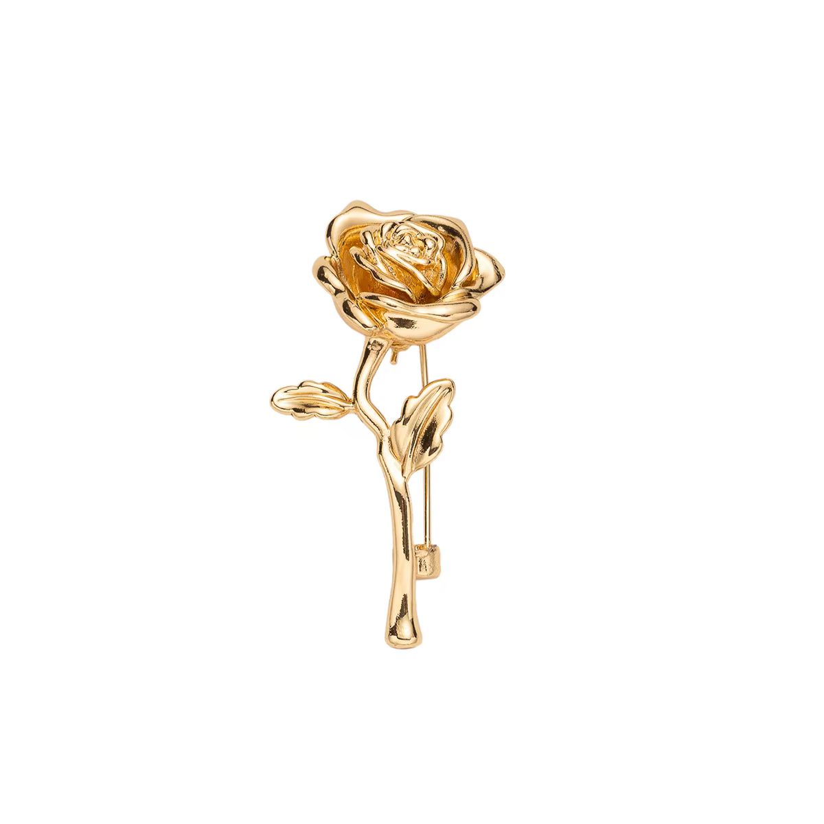 Broche fleur Rose couleur or haut de gamme, Badge de manteau de costume, bijoux à la mode, épingles 
