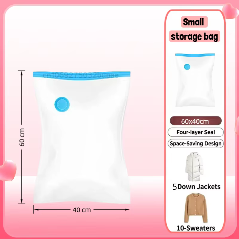 Sac de compression sous vide épaissi, sac sous vide transparent pour couettes, sac de rangement et d
